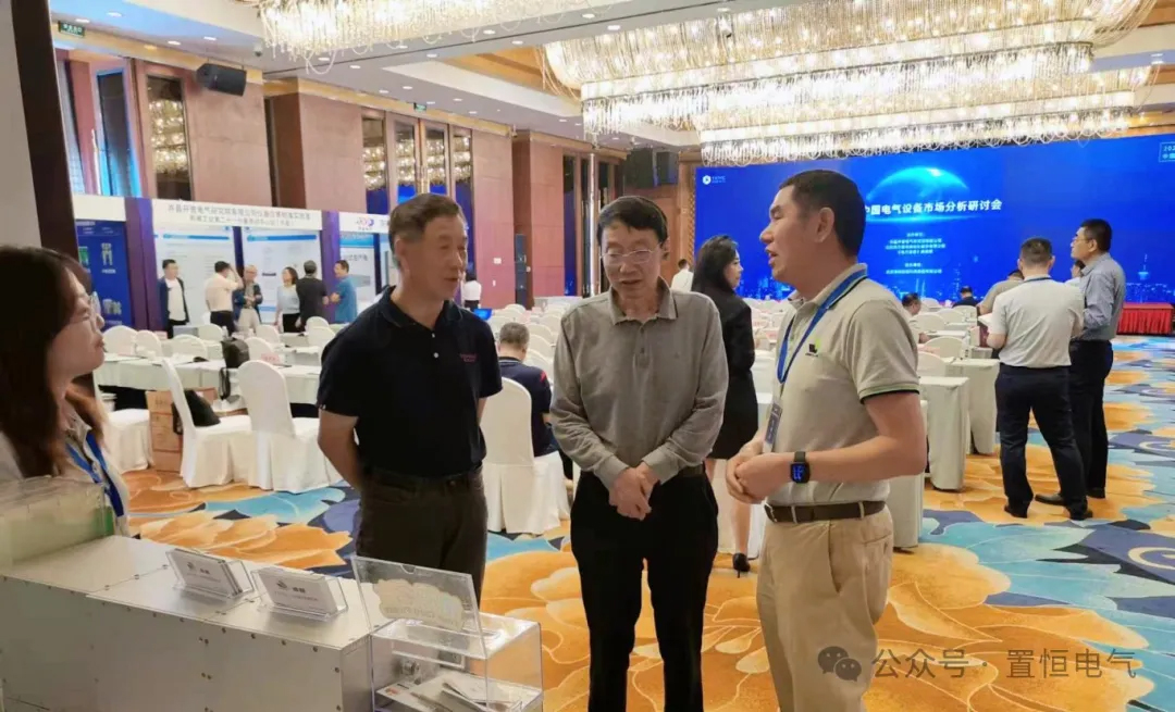 置恒姚總與展會專家交流 展會直擊丨2024中國電氣設(shè)備市場分析研討會:置恒榮獲先進(jìn)單位稱號(圖4)