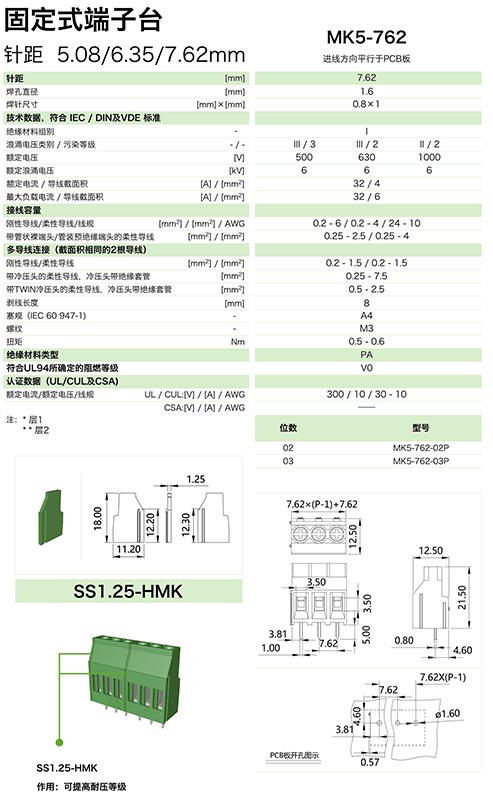 固定式端子臺MK5-762(圖1)